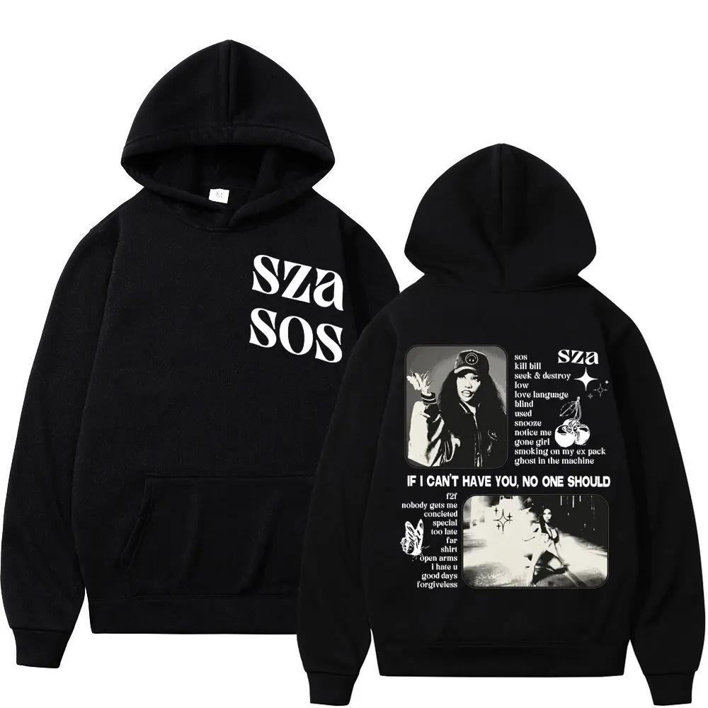 

Singer SZA SOS Men's Hoodie Men's and Women's Fashion Simple Long sleeved Pullover Street Trend Harajuku Large Y2k Sweatshirt