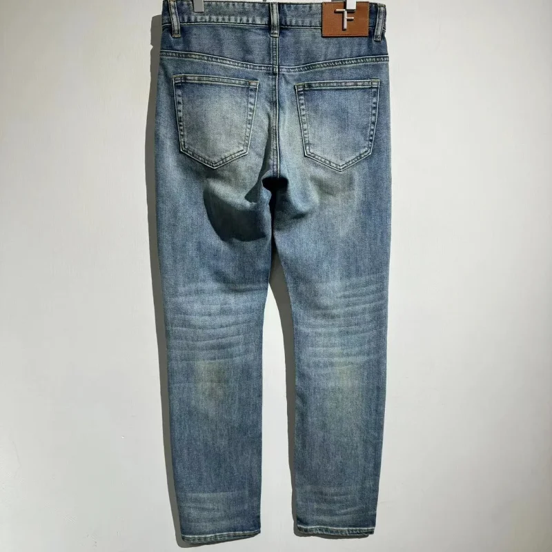 High Street TF 1:1 Best Quality Vintage Design Washed Jeans Men Trousers Pants Y2k Traf Streetwear Clothing Techwear Clothes