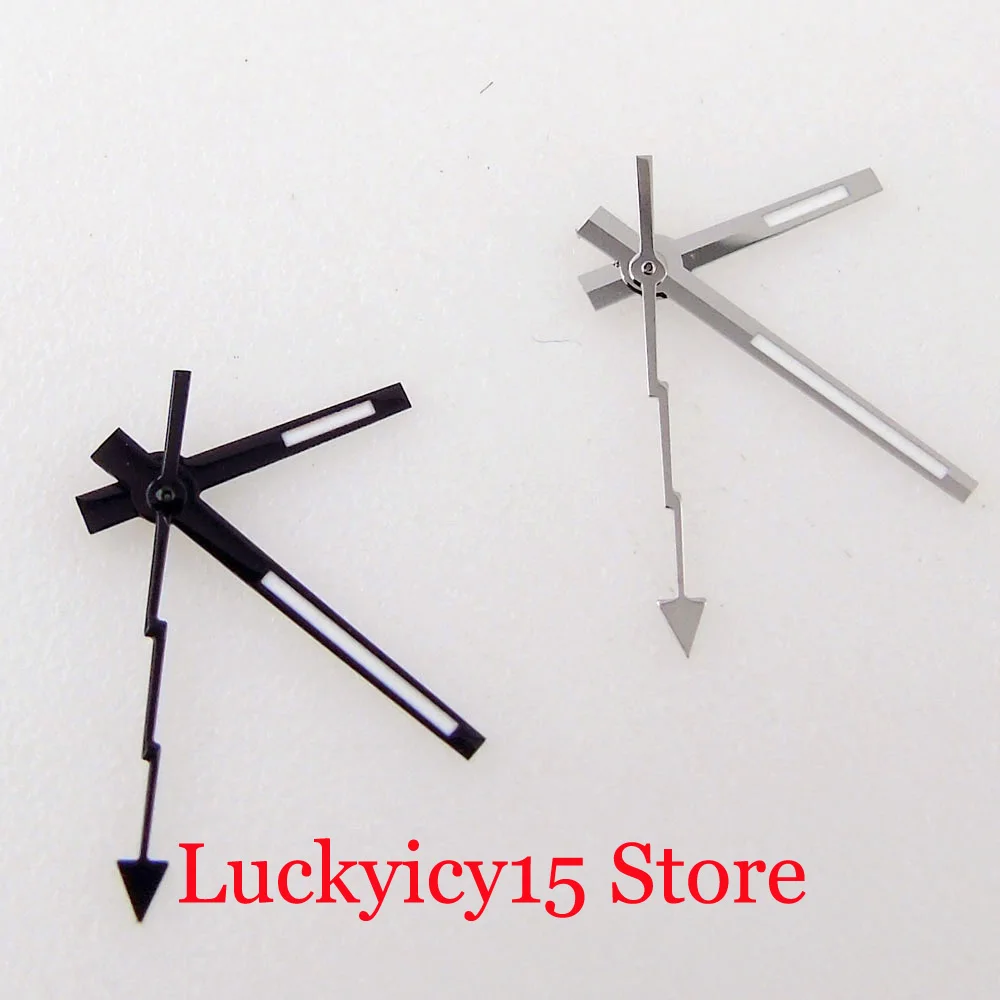 Silver/Black Lumious Flach Watch Hands Fit NH35 NH36 MIYOTA 8215 ETA 2836 Needles Flash Second Hand Watch Spare Parts