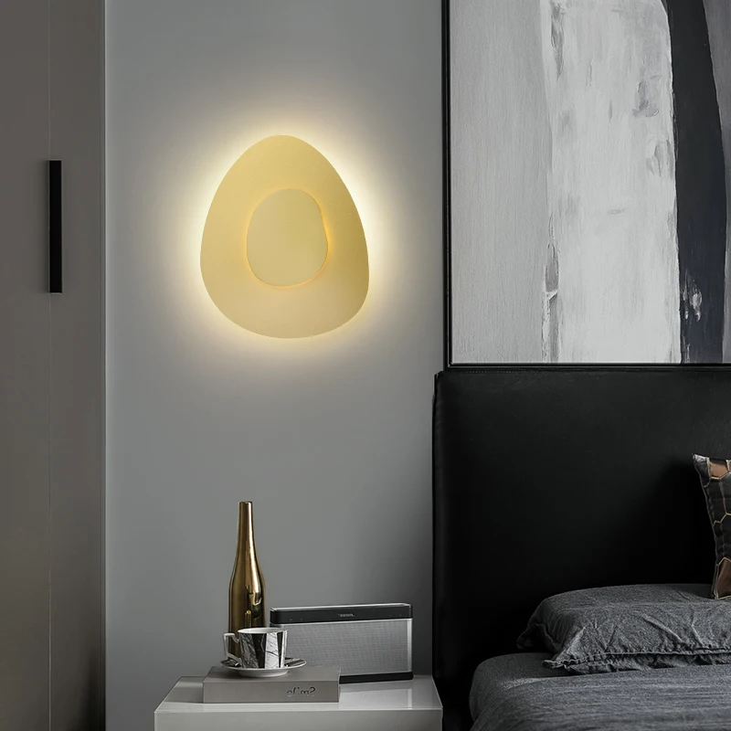 AFRA Modern Interior Wall Lamp LED Creative Simple White Sconce Lights for Home Living Room Bedroom Corridor Decor