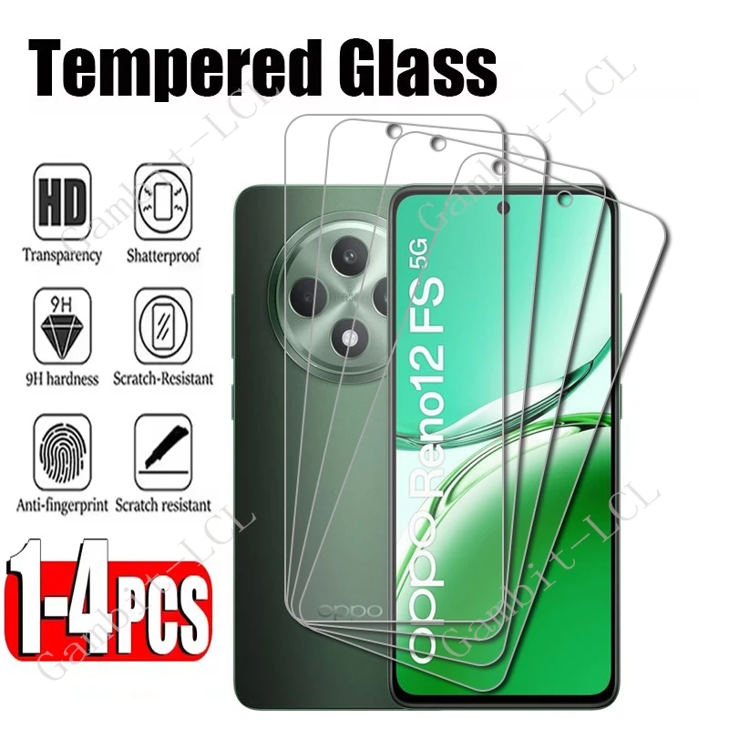 1-4PCS 9H HD Tempered Glass For OPPO Reno12 F 4G 5G ON OPPOReno12F Reno12F Reno12FS Reno 12 FS 6.67