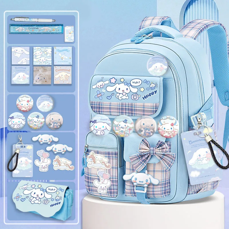 

Sanrioed Anime Kuromi My Melody Cinnamoroll Pochacco Large Capacity Backpack Cute Schoolbag Cartoon Student Shoulder Bag Gift