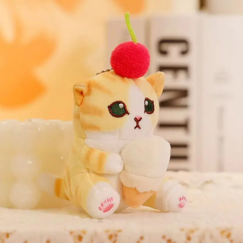 Tiburón de dibujos animados de 13cm transformado en gato, accesorios para bolso colgante de juguete de peluche, bolso colgante de llavero, colgante de coche, regalo para niños