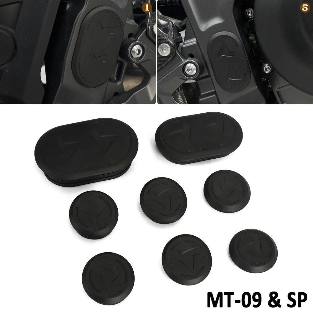 

New For Yamaha MT 09 MT-09 MT09 SP 2021 2022 2023 2024 2025 Motorcycle Frame Hole Caps Cover Plug Accessories Black