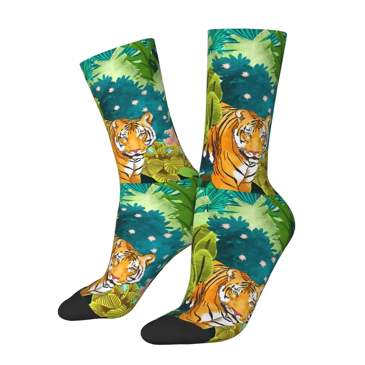 Jungle Tiger Sock Printed Man Polyester