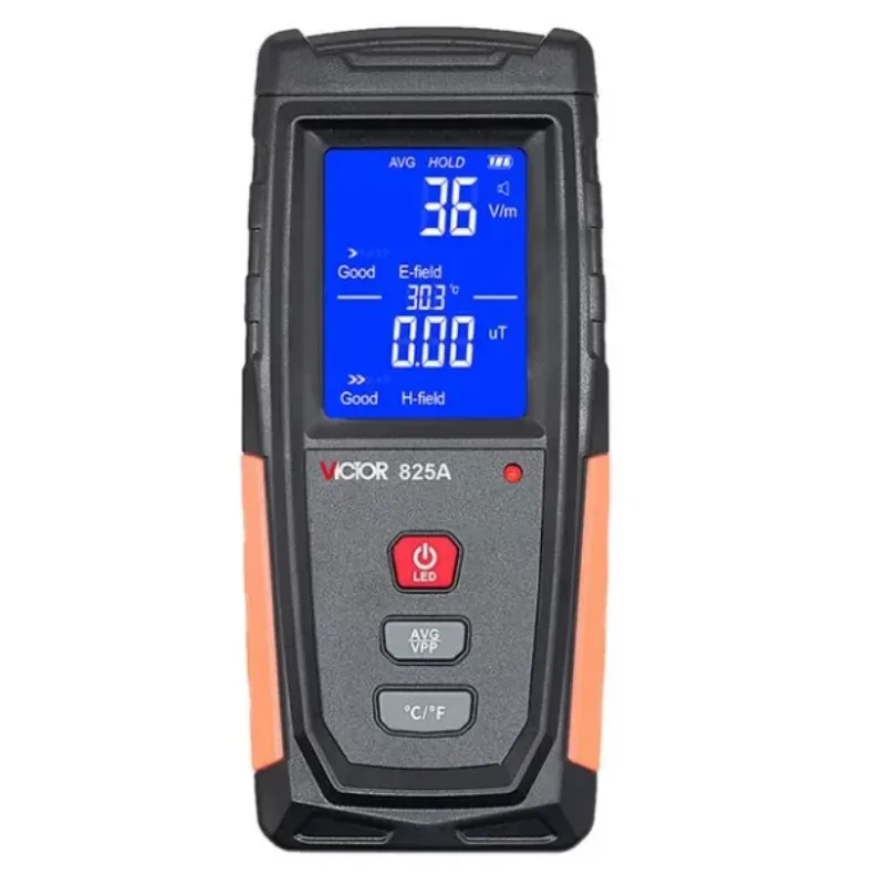 VICTOR 825A Electromagnetic Radiation Tester Handheld Digital LCD EMF Meter 4G 5G WIFi Emission Dosimeter Computer Radiometer