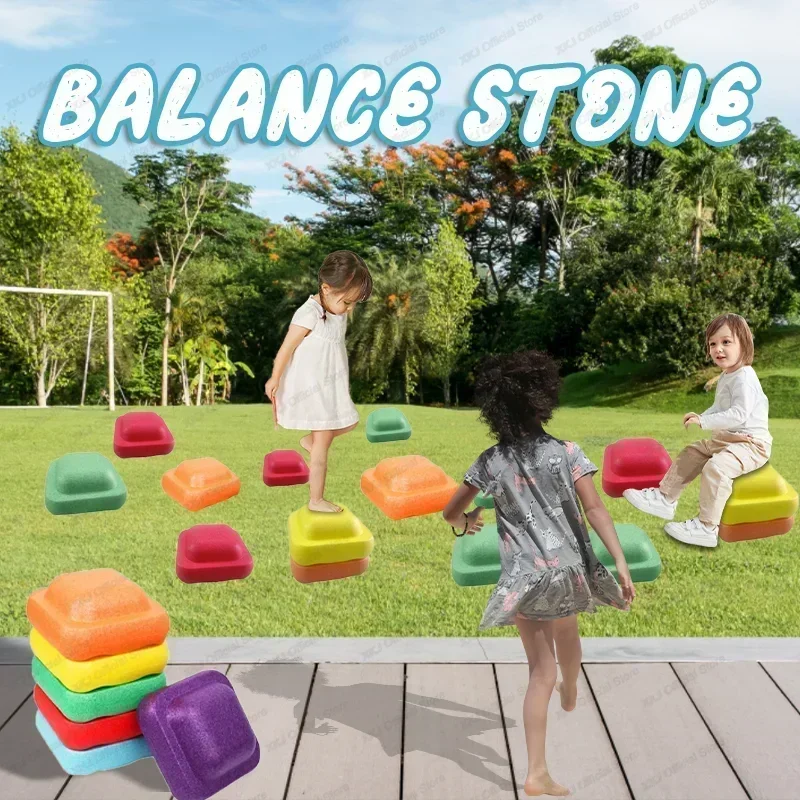 Children\'s Balance Training Foam Step Sensory Tube Assisted Outdoor Games Stacking Stones Balance Sports Baby Toys Gift