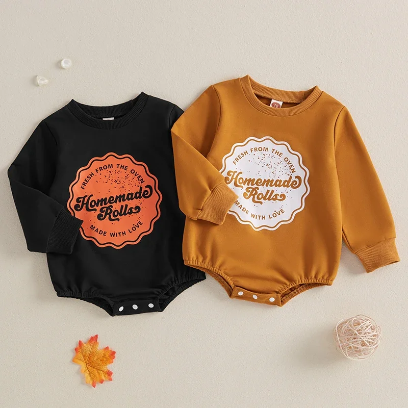 

Thanksgiving Day Outfits Baby Girls Boys Sweatshirts Rompers Letter Print Long Sleeve O-neck Loose Jumpsuits Newborn Clothes