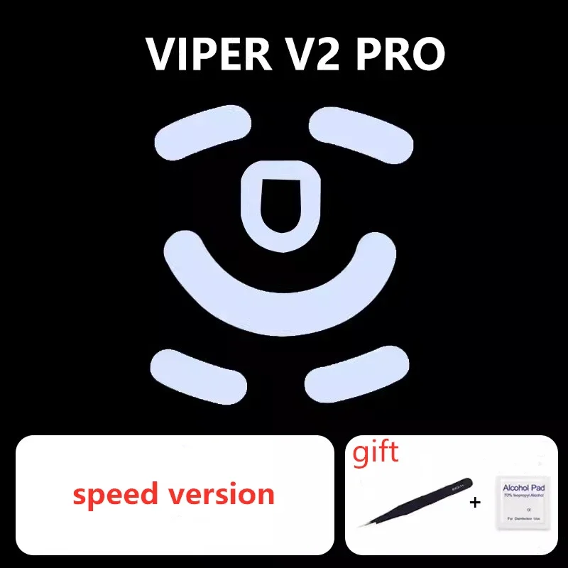 1 Set Ultraglide Mouse Skates For Razer Viper v2 pro Brake Control Speed Mouse Feet ICE Version Mice Glides PTFE Feet
