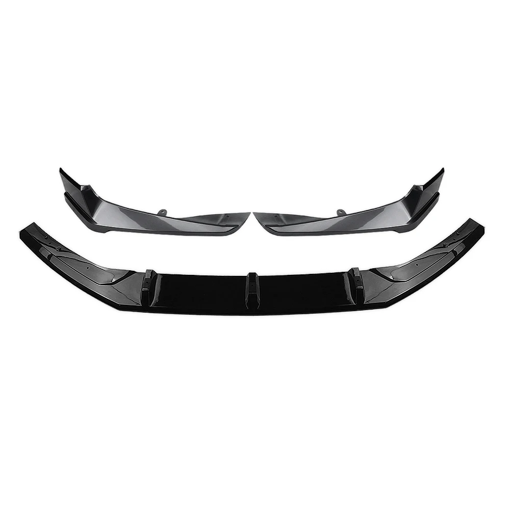 Car Front Bumper Spoiler Lip & Side Splitter Corner Cover & Fog Light Brow Frame Trim For Honda Accord 2018-2019 AKASAKA