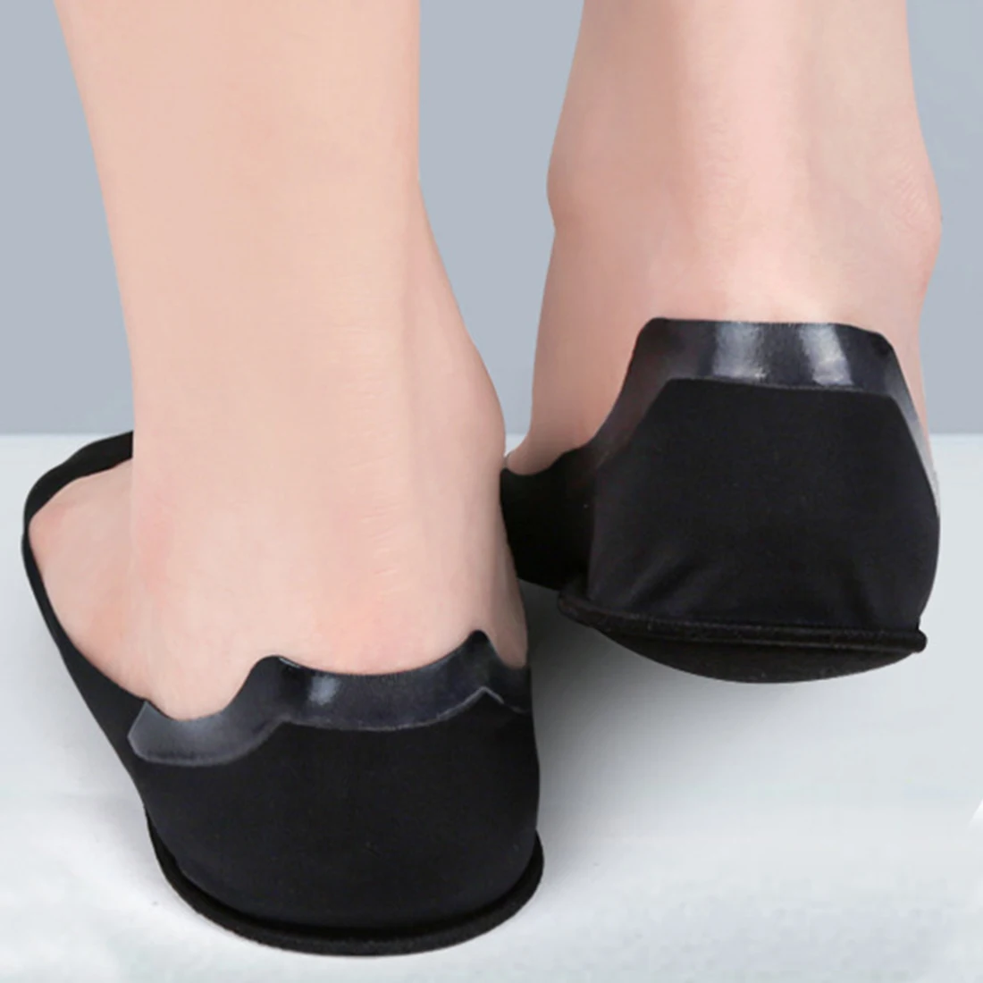 Palmilhas absorventes de suor respirável para mulheres, 3D, estiramento, meia invisível, palmilha, sapatos, sola, meias, correndo, suor, meias