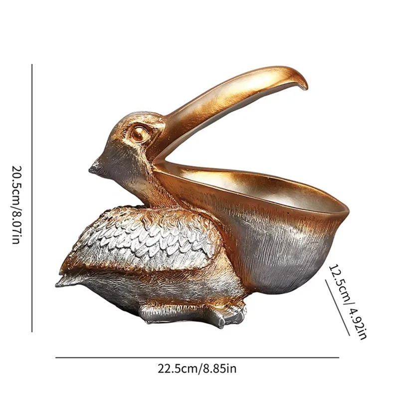 Pelikaan Vogels Standbeelden Hars Standbeelden Toekan Beeldjes Entree Decor Ornament Snoep Sleutels Kom Opslag Mand Tafel Thuis-[Qahk]