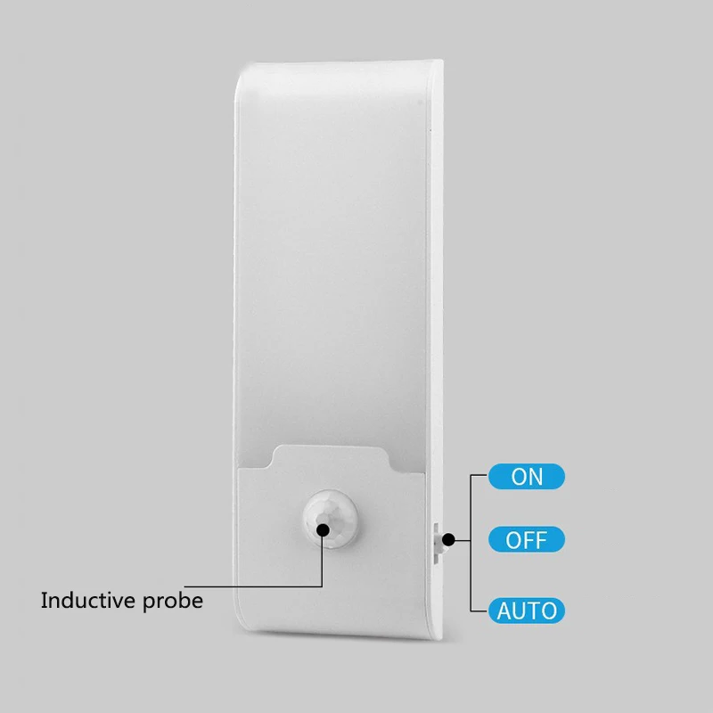 Luz LED con Sensor de movimiento, luz nocturna para armario, luz de pared recargable por USB, tira magnética de 12LED, lámpara adhesiva para armario