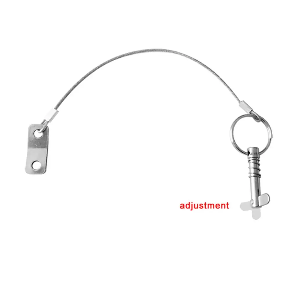 Marine Grade Quick Release Pin Lanyard for Stainless Steel Boat Hinge Deck Clamp Bracket for Sailing