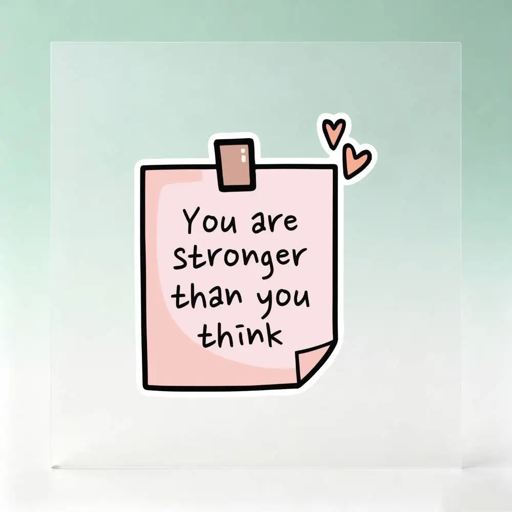 Motivational You Are Stronger Than You Think Waterproof Stickers For Decorating Car Windows Motorcycles And Computers.