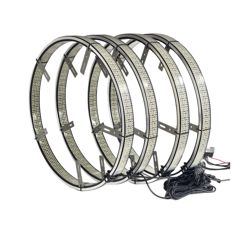 

Kingshowstar 10Row Wheel Lights Top Level Brightness Wheel Rim UTV Light App Controlled White LED Wheel Lights for Truck Offroad