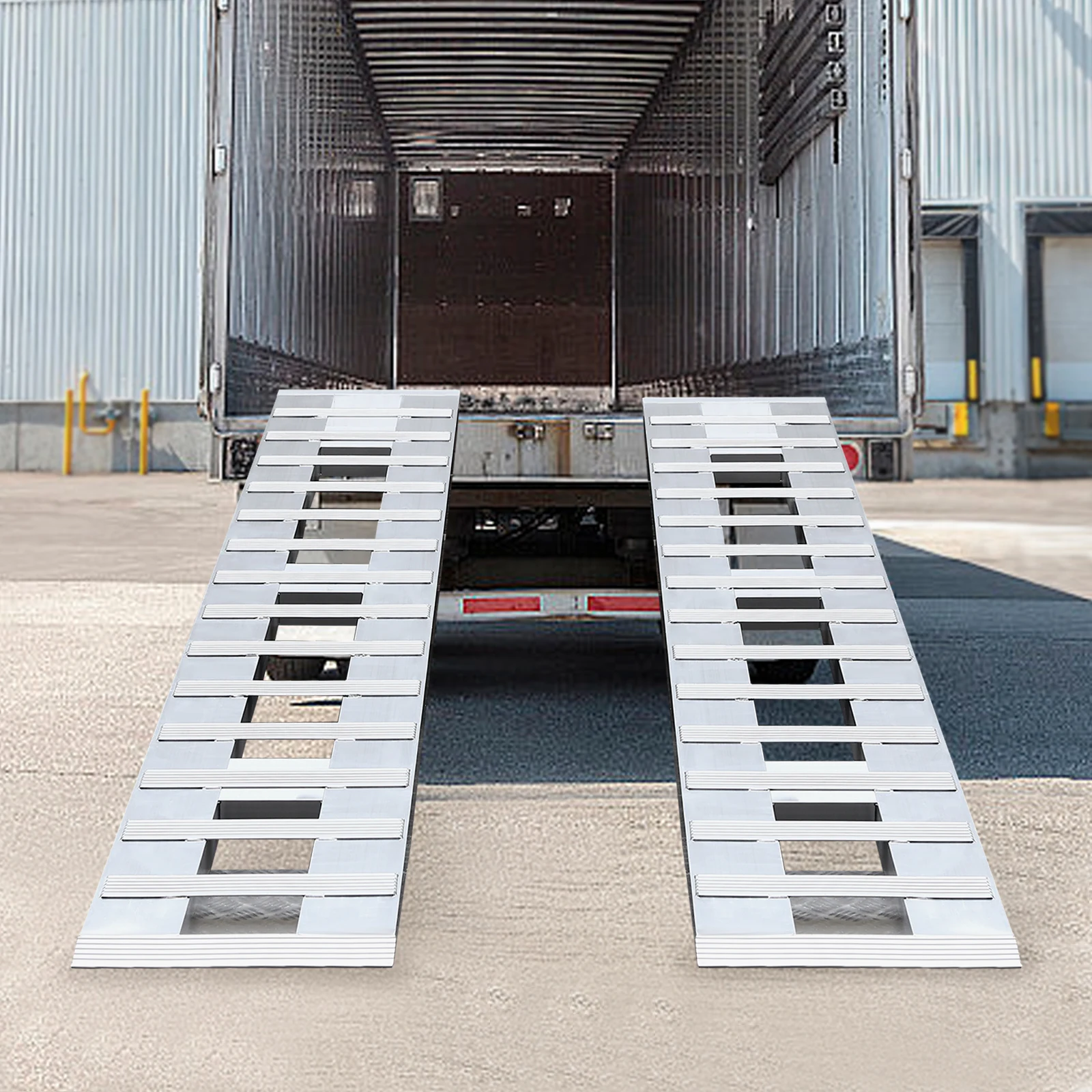 2 pçs 84*15in caminhão carro rampas de reboque automóvel 6000lbs rampas de reboque de alumínio rampas de carregamento para carregamento e descarga motocicletas