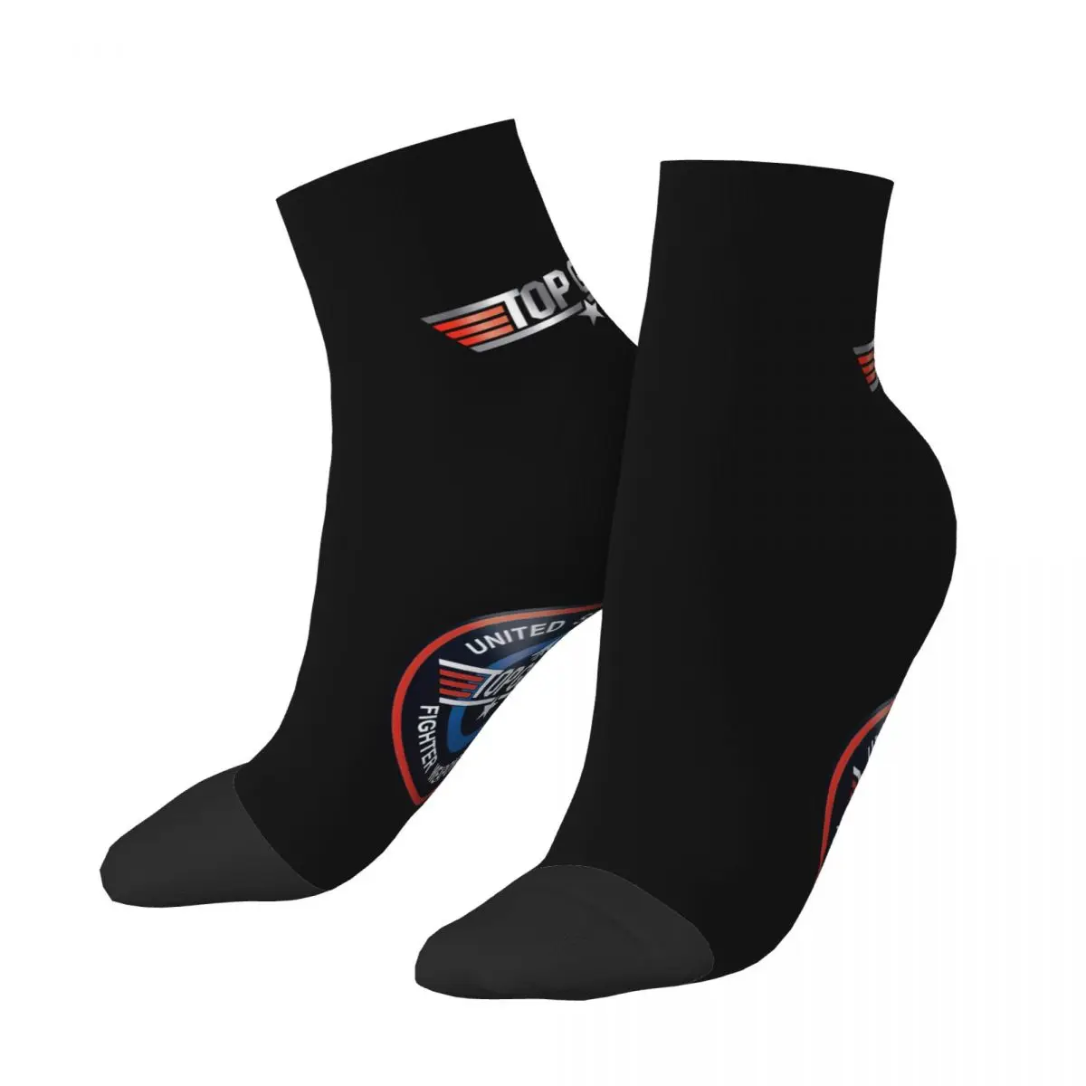 Novelty Men's Tom Cruise Maverick Film Top Gun Dress Socks Unisex Comfortable Warm 3D Printing Crew Socks