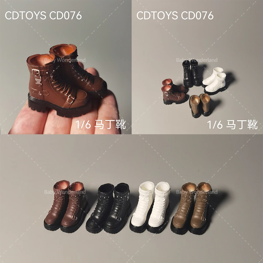 

cdtoys cd077 1/12 1/6 Punk Motorcycle Short Tube Martin Boots Shoes Model Fit 6'' 12'' Female Soldier Action Figure Body Dolls