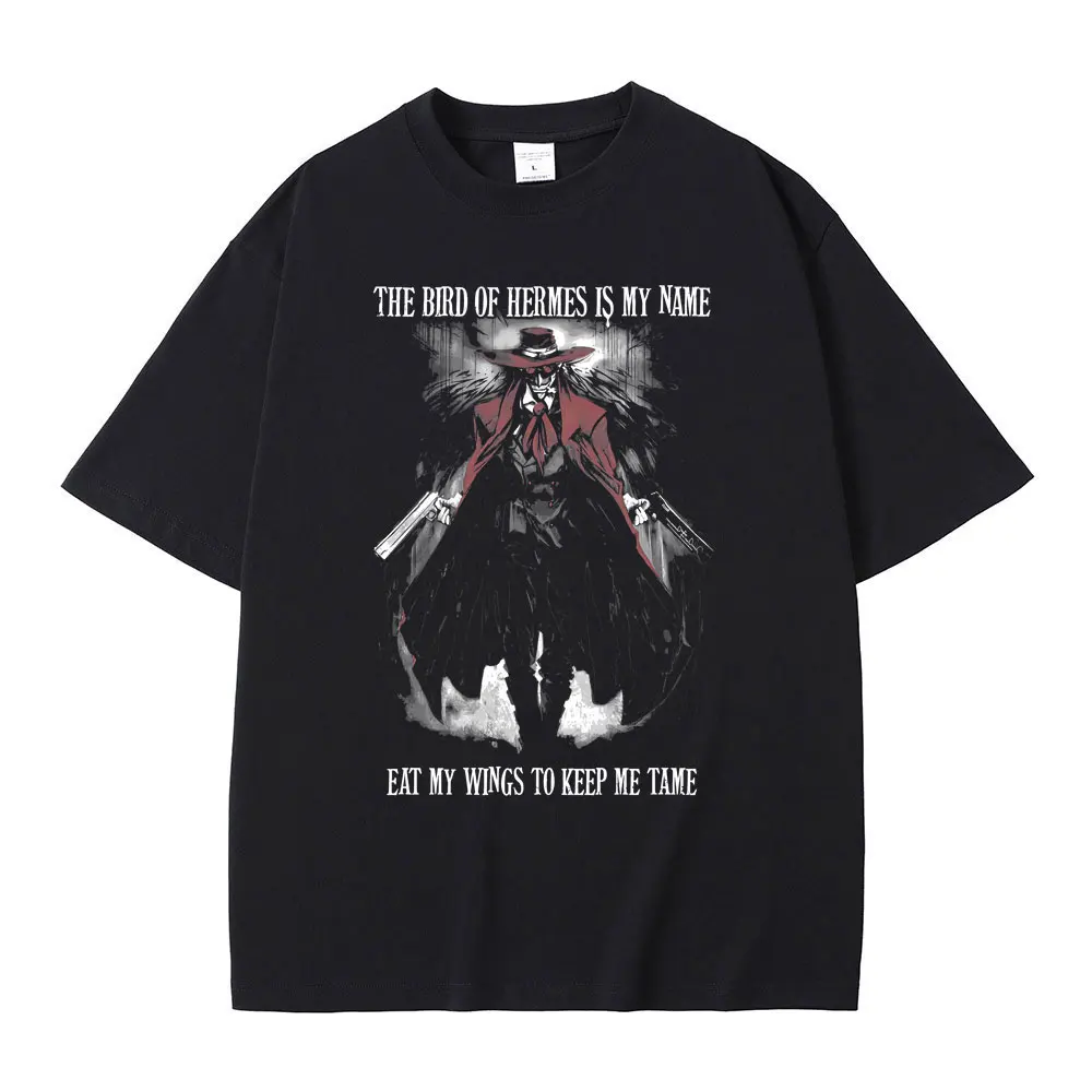 

Anime Hellsing Vampire Alucard Graphic T-shirts Men Women Clothing 90s Manga Oversized Short Sleeve T Shirts Vintage Streetwear