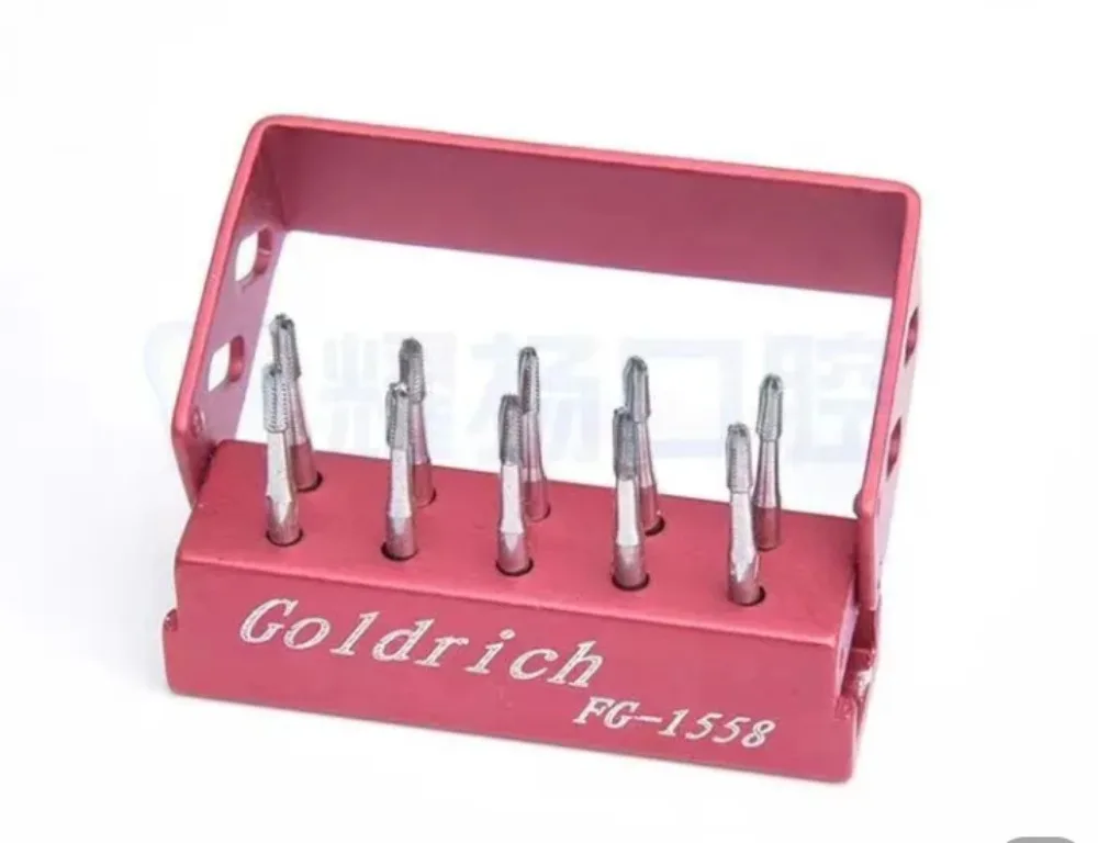 

10pcs/pack Dentistry Crown Breaking Car Needle Tungsten Steel Material High-speed Column Drilling Round Bur Oral Cavity Tools