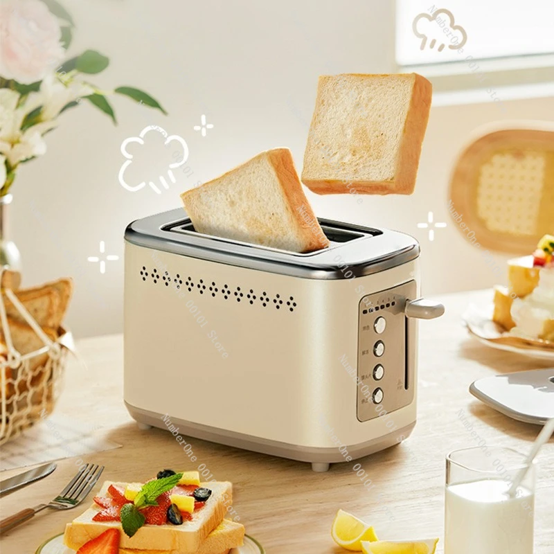 

Автоматический тостер для завтрака, бытовой, компактный, для тостов и парового хлеба, из нержавеющей стали