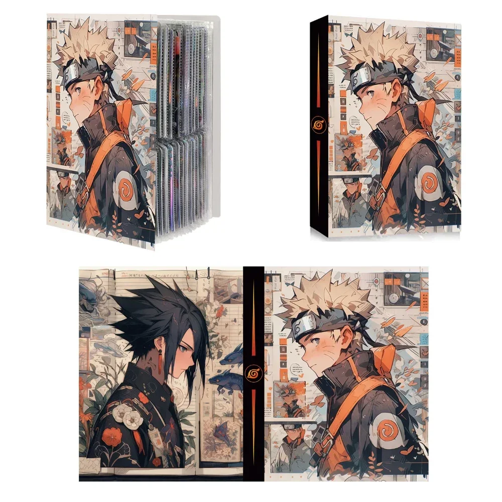 240PCS NARUTO Card Album Map Letter Folder Binder Notebook Game Collection Gift Toy Uzumaki Naruto Uchiha Sasuke Hatake Kakashi