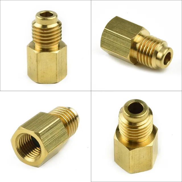 Adapter adaptera klimatyzatora samochodowego z adapterem R12 do R134a 1/2 adapterów mosiężnych "ACME Male 1/4" SAE