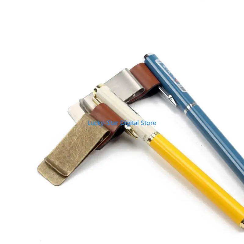 

N7MC 10 Pcs Metal Pen Holder Pen Looped with Clips Notebook Pen Holder Pen Sleeve Pen Clips for Notebook