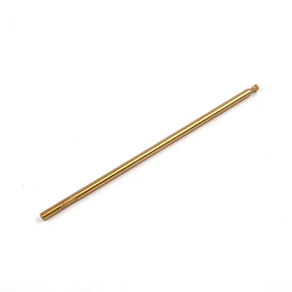 1Pcs 100mm Long Handle Hex Screwdriver Tool High Speed Steel Hexagonal Tip Hexagonal Driver Tool Titanium Gold Coated