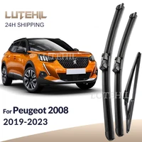 Para Peugeot 2008 P24 MK2 2019-2023 2020 2021 limpiaparabrisas delantero y trasero limpiaparabrisas cepillos de ventana 24 ""+ 16"" + 12""