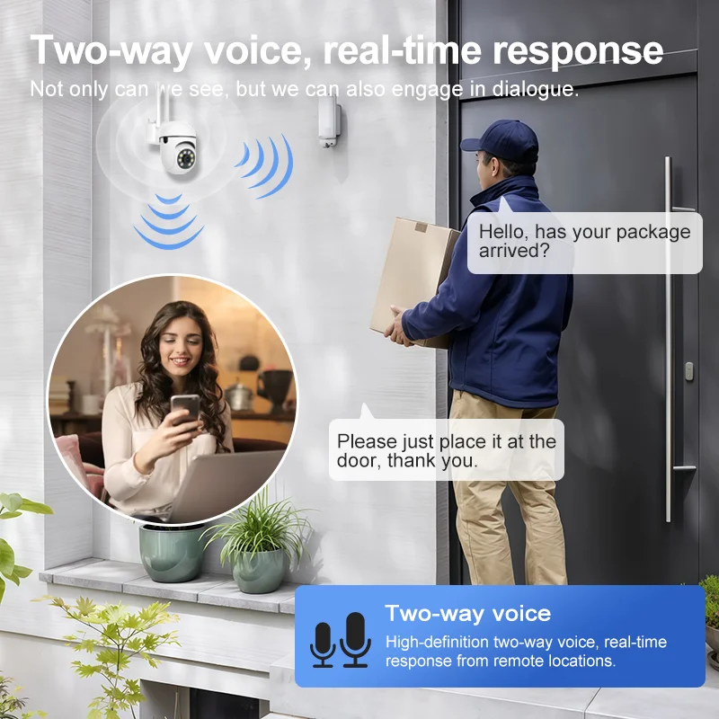 1080P كاميرا الأمن كاميرا واي فاي في الهواء الطلق PTZ سرعة كاميرا IP لاسلكية CCTV الصوت شبكة مراقبة ليلة كاميرا ملونة