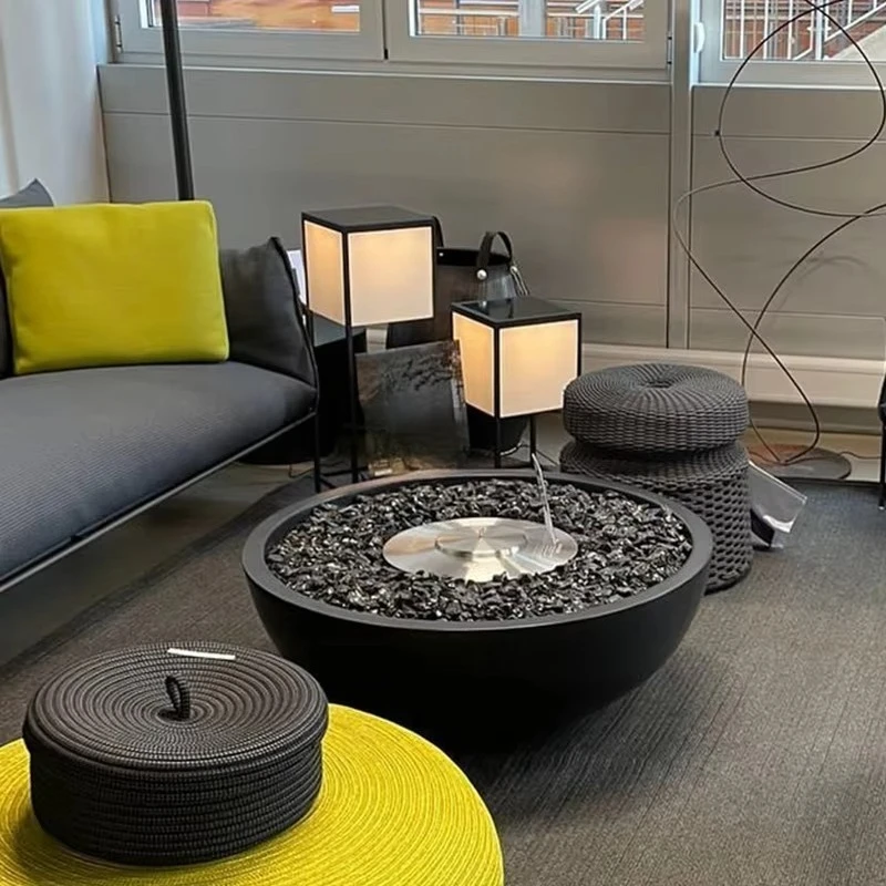 Factory direct sales, custom-made standalone outdoor circular fireplace, available in atomized and alcohol versions   h003