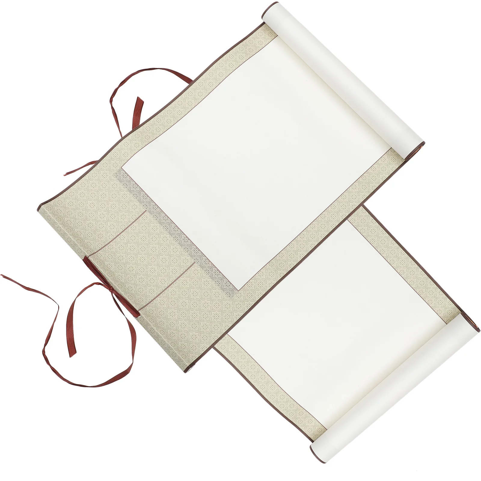 

2pcs Blank Painting Scroll Hanging Calligraphy Wall Mounting Chinese Art Paper For Drawing Watercolor Home Decor Supply