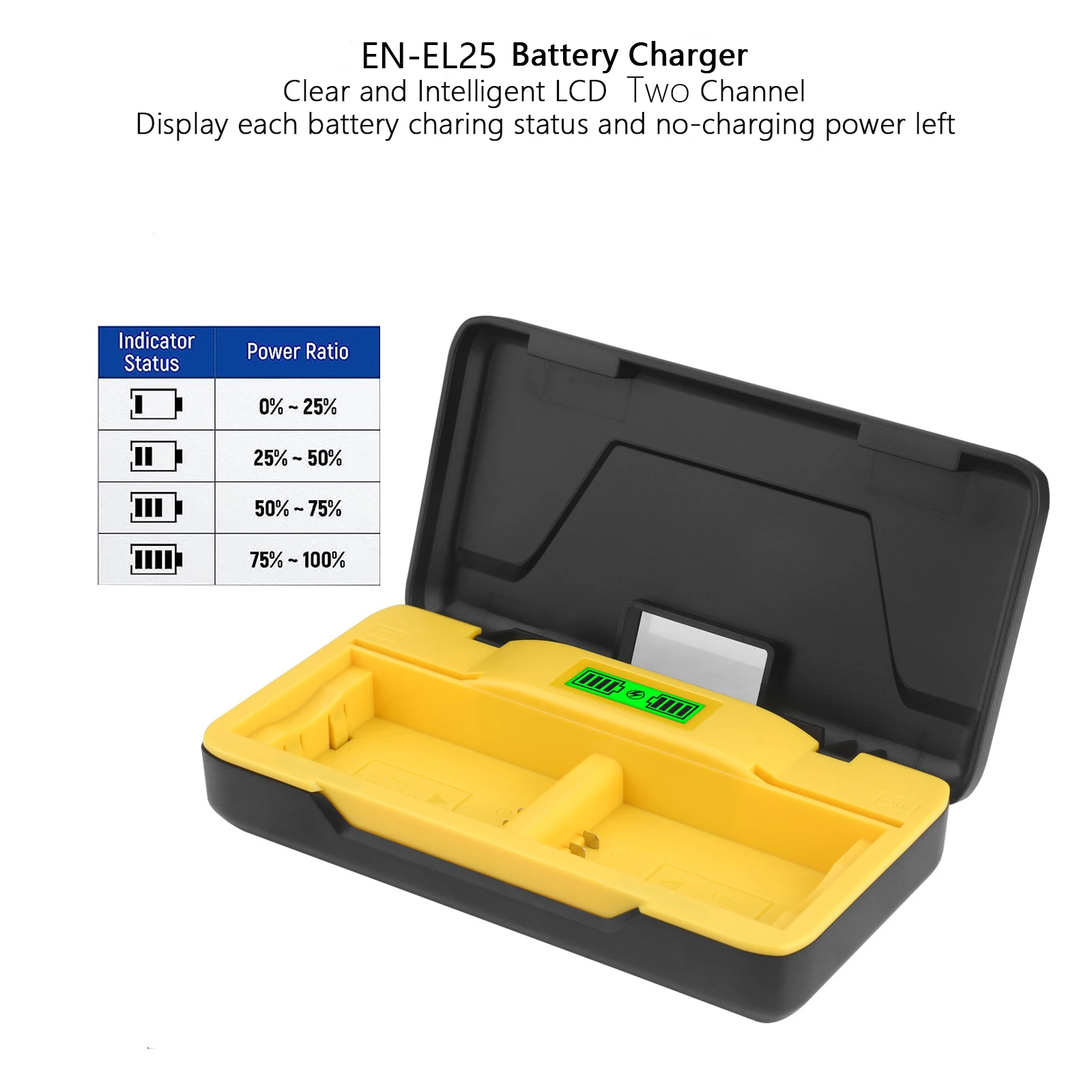 Bateria de substituição EN-EL25 e carregador duplo rápido de 20 W para Nikon Z30 Z50 ZFC Camera 4241 EN-EL25 Bateria MH-32 Carregador