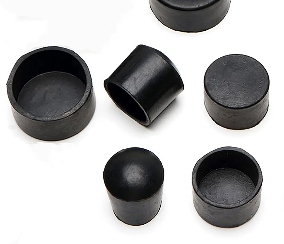 Leijiu Black Round Rubber Feet Pad 12mm 14mm-45mm Gasket Dust Seal End Cover Caps For Pipe Bolt Furniture
