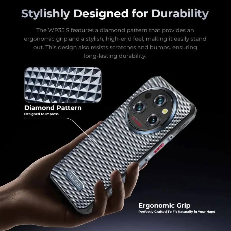 Oukitel WP35 S هاتف متين 6GB + 256GB 11000mAh الهاتف المحمول أندرويد 14 44MP كاميرا NFC 4G الهاتف الذكي