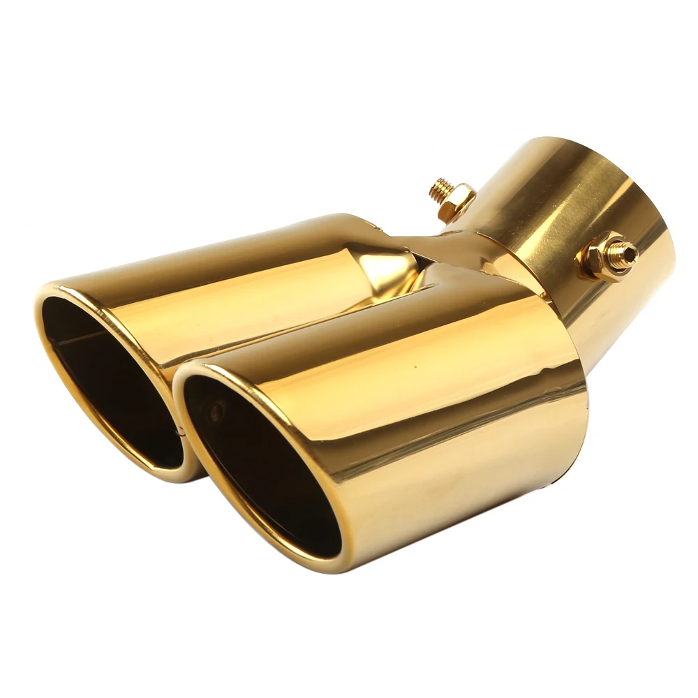 Universal Dual Auspuff Spitze Edelstahl Slant Cut Spitze für Auto Auspuffrohr Verlängerung Modifikation Dekoration Schalldämpfer Endrohr