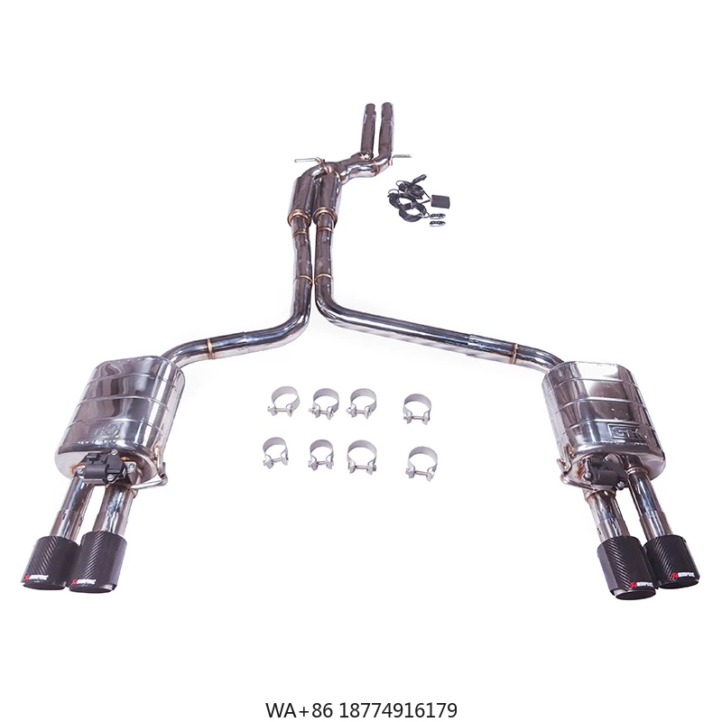 

Лидер продаж A6 A7 C7 3.0T 2013-2017 Высокопроизводительный выхлоп из нержавеющей стали Quad 304 Catback