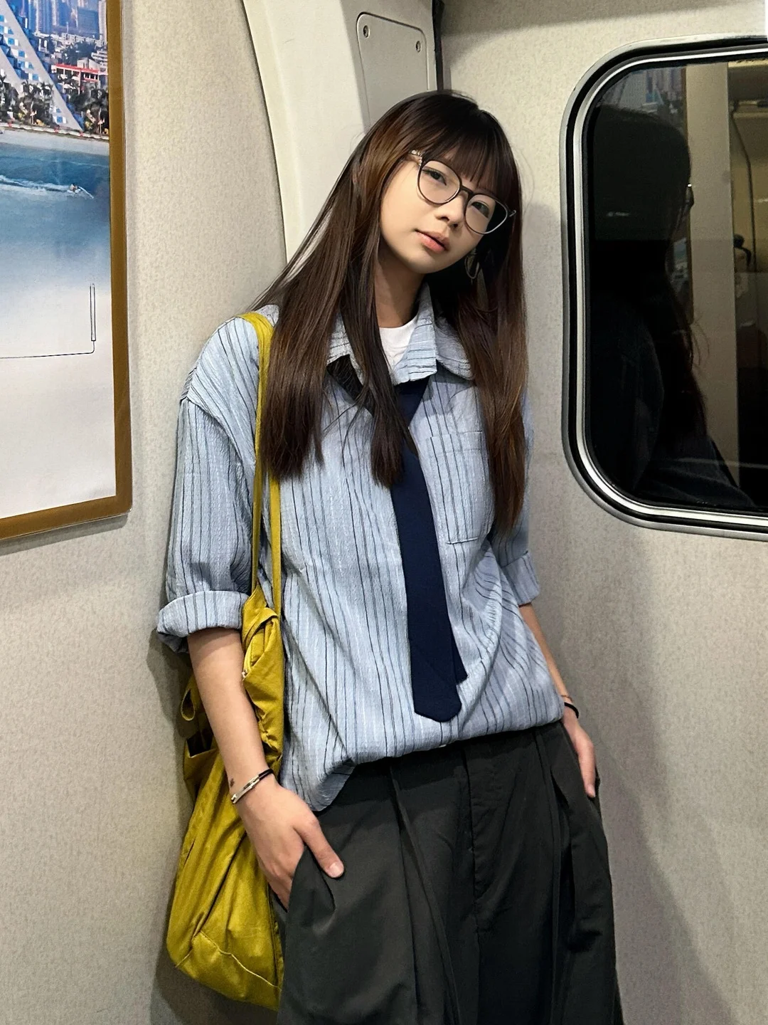 

Рубашка в полоску в стиле ретро-колледж, американская, с длинным рукавом, свободного кроя, с эффектом фактурной ткани, женская, весенне-летняя, модный дизайн