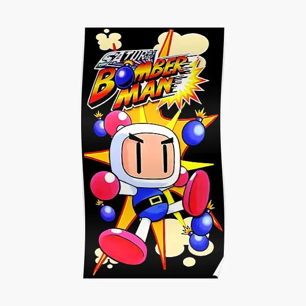 Saturn Bomberman  Poster Mural Art Home Painting Decoration Print Room Funny Vintage Decor Modern Wall Picture No Frame