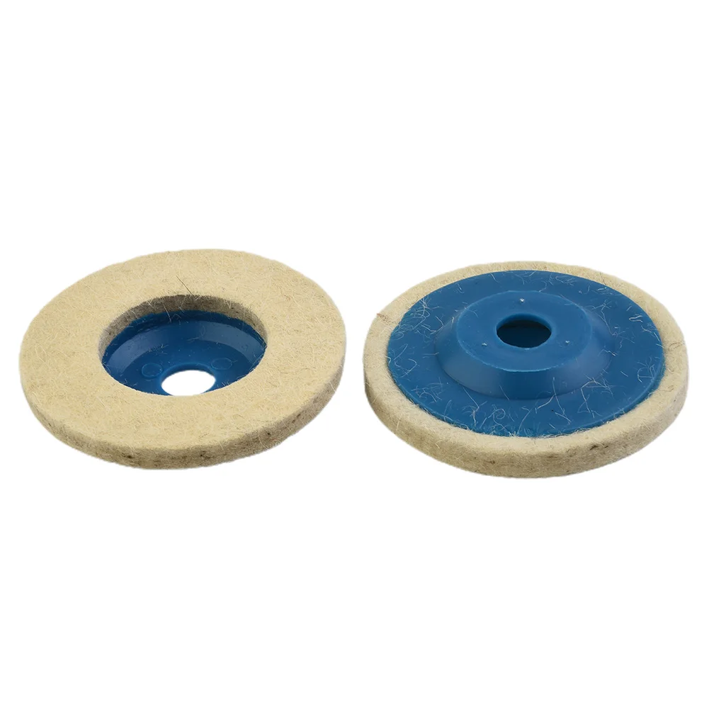 Discos de pulido azul + Beige, almohadillas de fieltro para rueda de amoladora, herramienta de molienda 3x, ángulo de 4 ", 3 uds., 100mm, 4 pulgadas, pulido