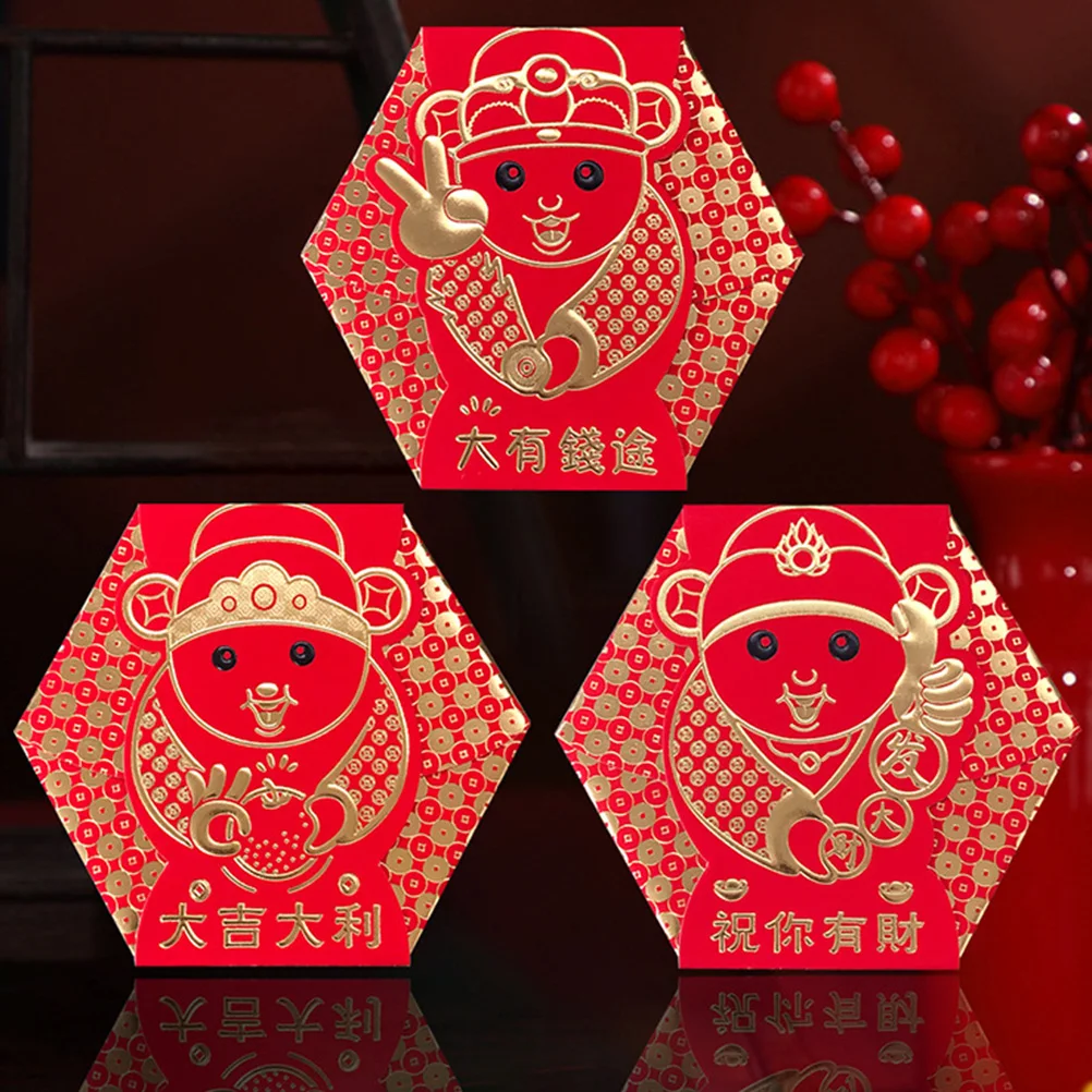 

16 шт. Hong Bao Lucky Money, китайские традиционные красные конверты, пакеты, новогодние карманы, подарочная сумка, весенний фестиваль