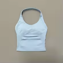 Performance Tank Tops Halters Strappy Seamless Workout Women - Cornflower Blue