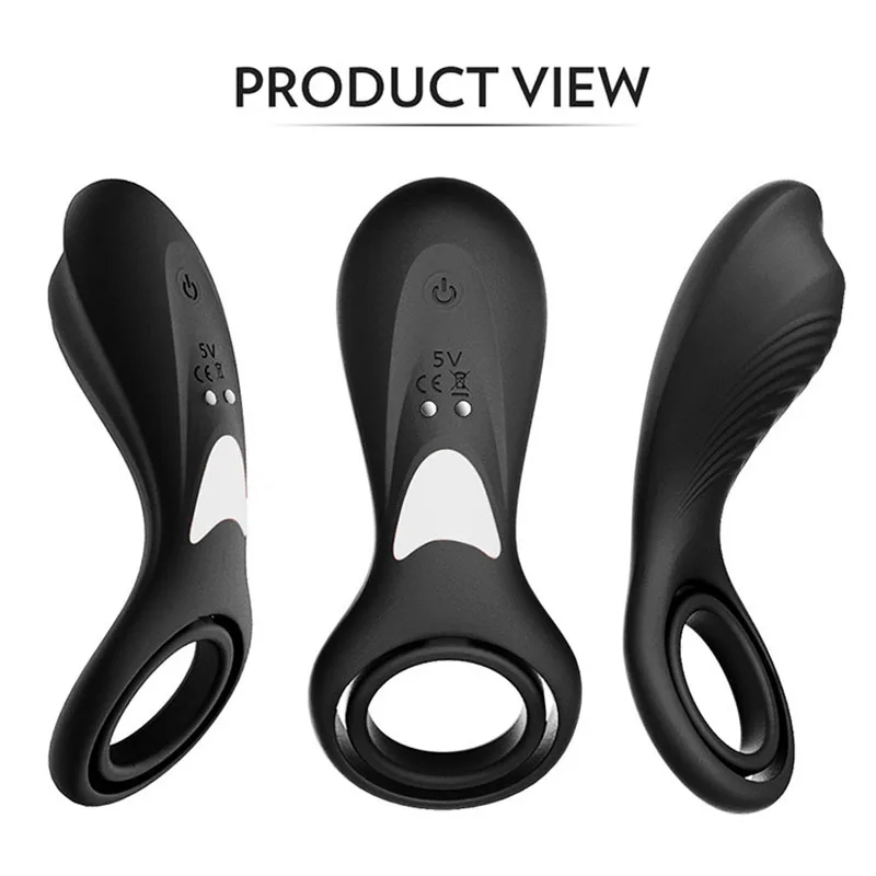 

Vibrating Penis Ring Men Cockring Clitoris Stimulate Vibrator Delayed Premature Ejaculation Rings Adult Sex Toys For Couples