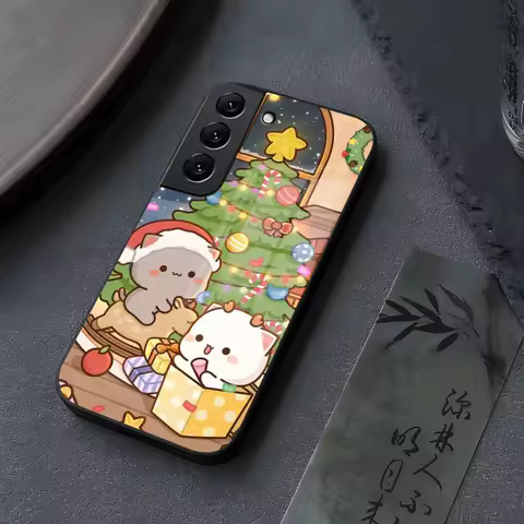Cute BuBu DuDu Phone Case Glass for Samsung Galaxy S25 S24 S21 S22 S23 S20 Ultra Fe Plus A34 A54 A24 A16 A52 A53 M54 Cover