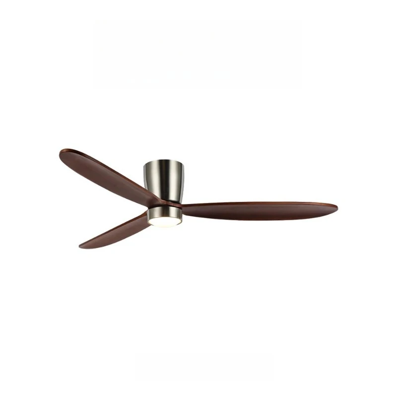 

High-end American solid wood ceiling fan, modern simple restaurant fan light