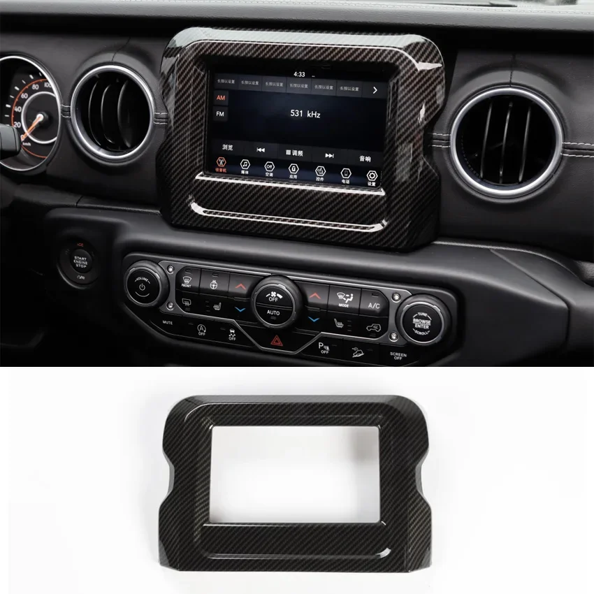 

WE Fit For Jeep Wrangler JL 2018 Car GPS Navigation Decoration Frame Bezel Decal Sticker Trim Styling ABS Interior Parts