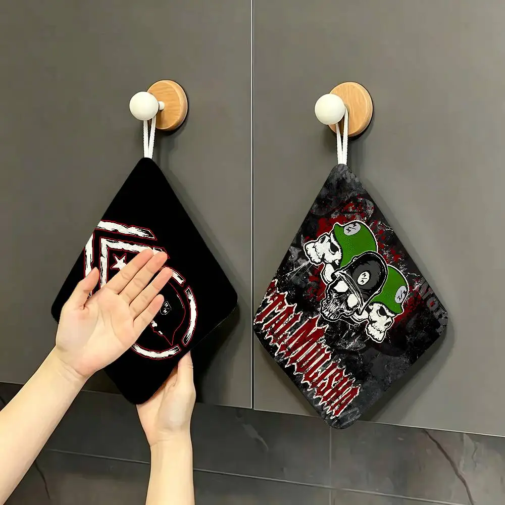 M-Metal M-Mulisha Polyester Cotton Hanging Kitchen Towel, Skin Friendly Hand Wiping Towel for Hotel Cafe Household
