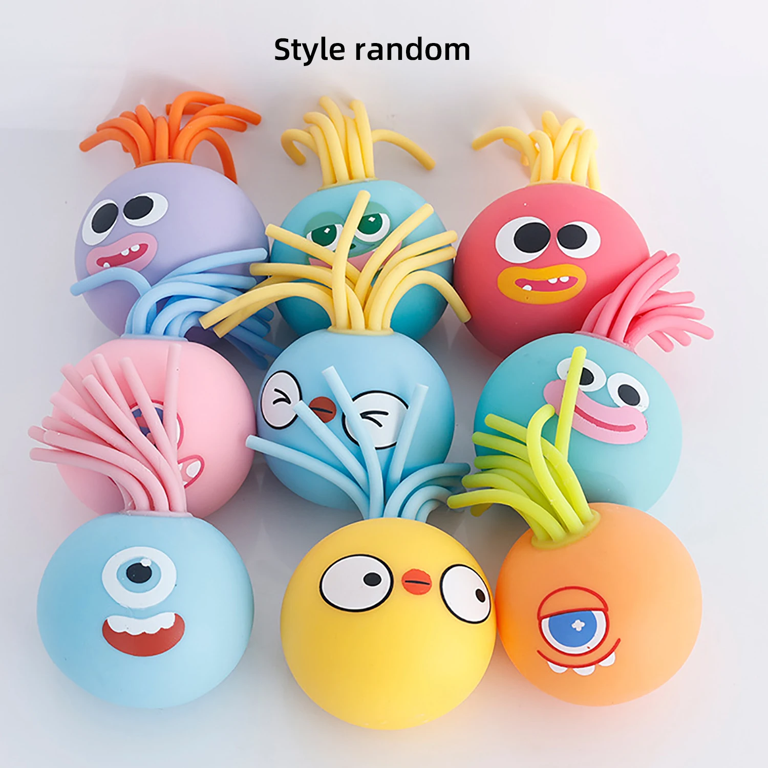 モンスターピンチ、ハッピー、髪を引っ張る、減圧おもちゃ、絞る、キュートで楽しい、ランダムなスタイル